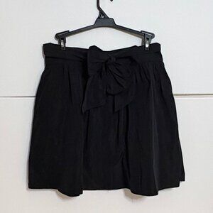 Express Women Taffeta Bow A Line Sheen Structured Mini Tie Waist Skirt Size 16